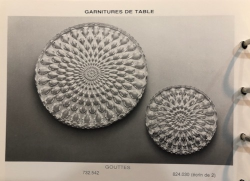 Baccarat - 22cm バカラ Gouttes deau テーブル マット プレート敷き 22cm バカラ Gouttes deau テーブル マット プレート敷き