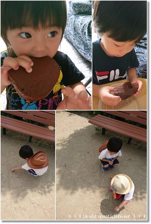【レシピ】混ぜて焼くだけ天ぷら粉でノンバターブラウニーと意地悪姫と無抵抗王子_a0348473_05315047.jpg