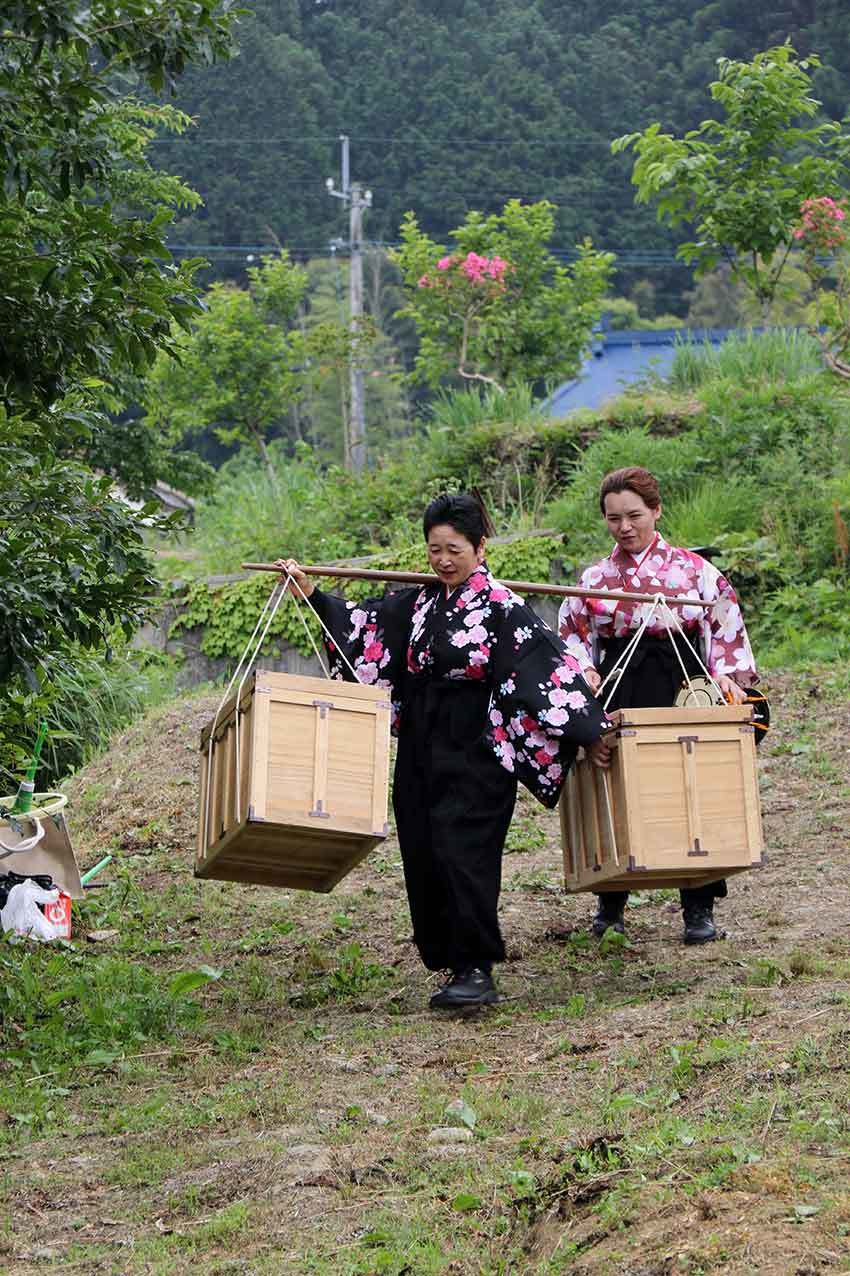 徳島県美馬郡つるぎ町貞光字 家賀 藍畑 と 阿波木偶箱まわし 1 すえドンのフォト日記