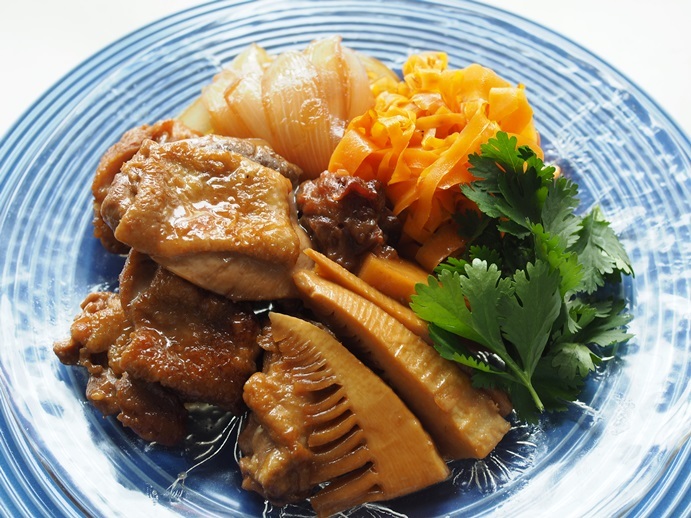 梅風味の鶏もも醤油煮_e0148373_15423998.jpg