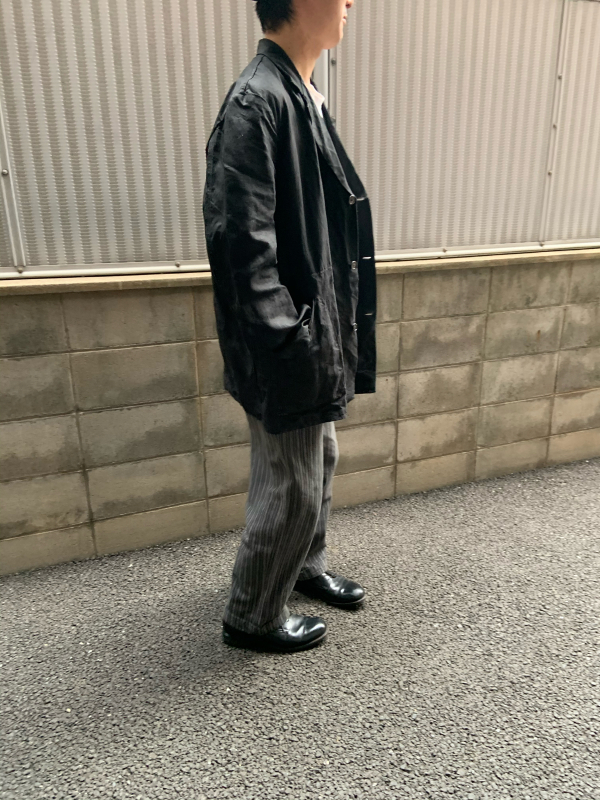50s french vintage black linen maquignon coat : Mikihimeji's 50s french vintage black linen maquignon coat : Mikihimeji's