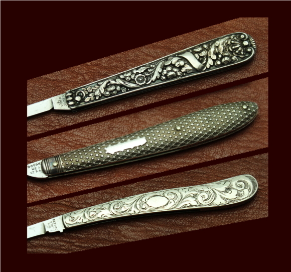 純銀ハンドル】キングスパターンのブレッドナイフ 1970年