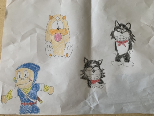 今日は 心静かにイラスト描く 中流砥柱