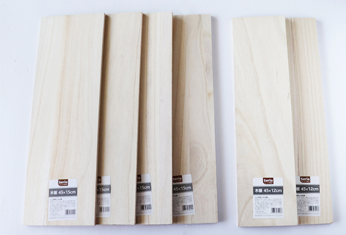 セリアの木板だけで「木製2段ラック」を簡単DIY_d0351435_05412456.jpg