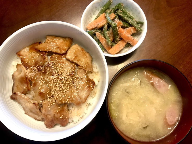 6/9火☆「豚丼」今日の在宅社食メニュー!_c0212604_1321759.jpg