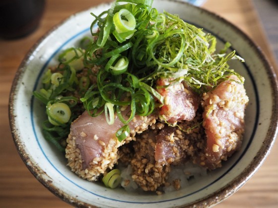 麺つゆ牛丼と胡麻鮪丼_a0258686_06263448.jpg