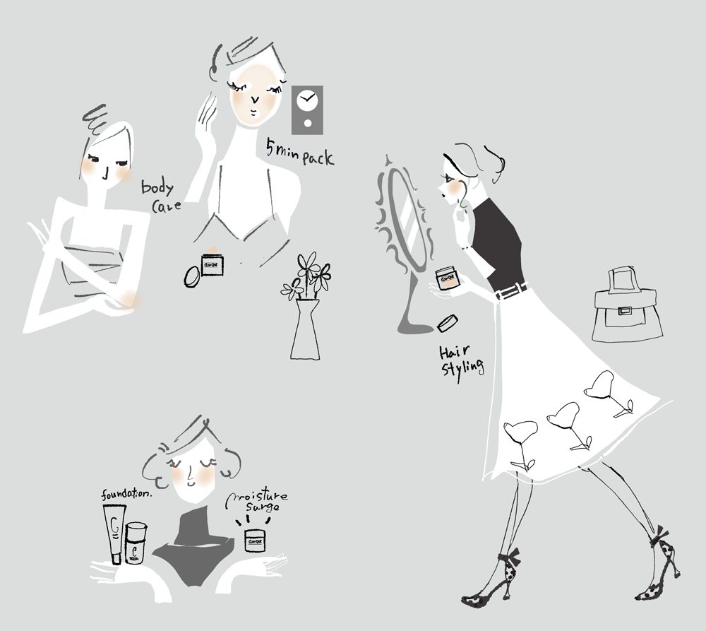 ELLE クリニークPR イラストレーション_f0172313_02173089.jpg