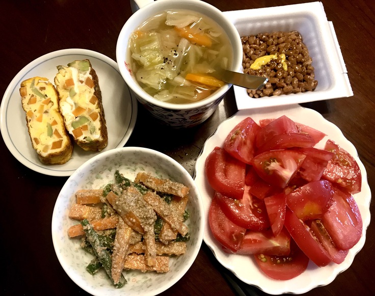 6/12☆山盛りトマト&野菜スープと玉子焼き♪_c0212604_12202625.jpg