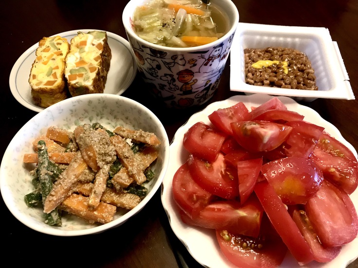6/12☆山盛りトマト&野菜スープと玉子焼き♪_c0212604_12221369.jpg
