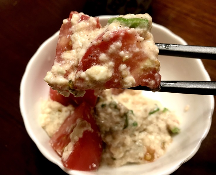 トマトの白和えもどき♪_c0212604_1928189.jpg