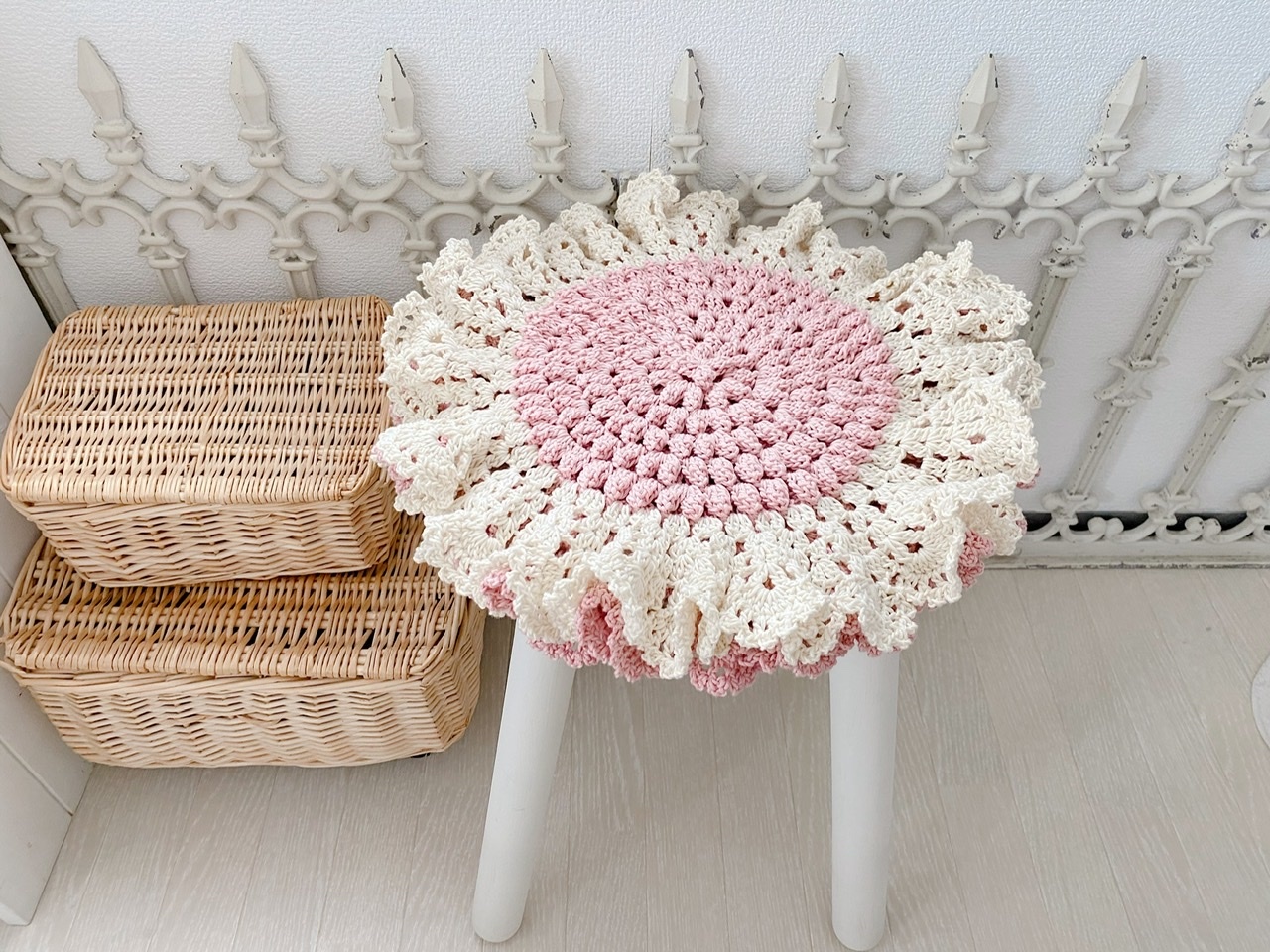 ふりふりおざぶ ピンク&ミントグリーン*_f0348775_10311562.jpeg