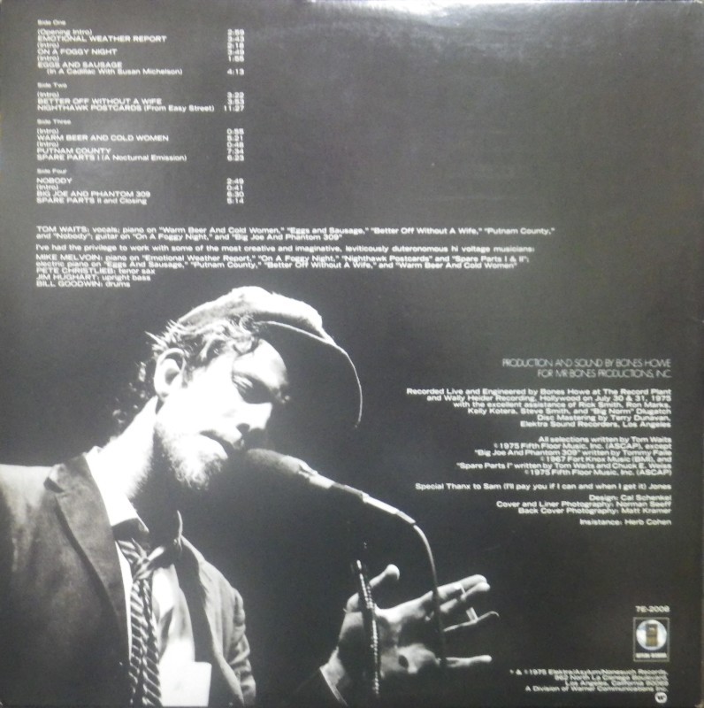 Tom Waits その3 Nighthawks At The Diner : アナログレコード