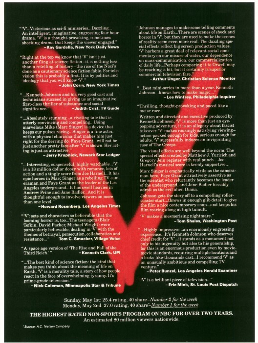 V (1983) & V: THE FINAL BATTLE (1984)_c0047930_16280841.jpg