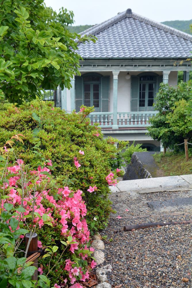 神戸山手西洋人住居とサツキの花_e0373930_21252398.jpg
