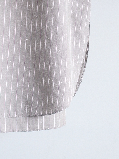 unfil　striped cotton & silk - poplin sleeveless long shirt / grey_b0139281_12244361.jpg