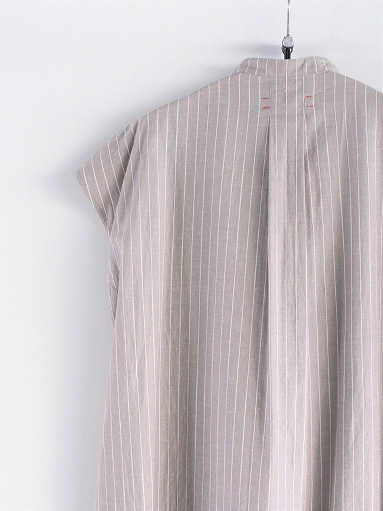 unfil　striped cotton & silk - poplin sleeveless long shirt / grey_b0139281_1225963.jpg