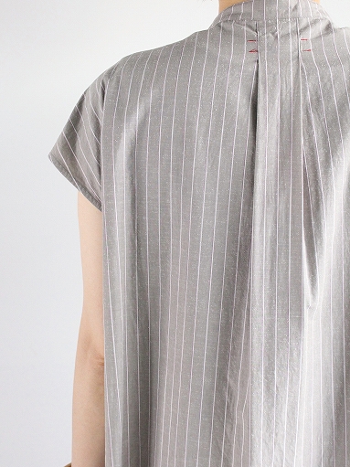 unfil　striped cotton & silk - poplin sleeveless long shirt / grey_b0139281_1226999.jpg