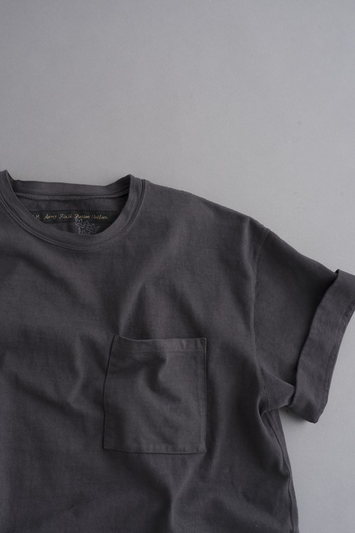 Kapital ARMYビーチパックT KAPITAL 16/-度詰め天竺 ARMYビーチパックT(ブラック) : un