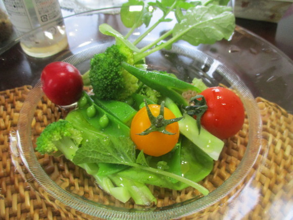 美味しいお野菜でブランチ~温泉卵付き_a0279743_10192396.jpg