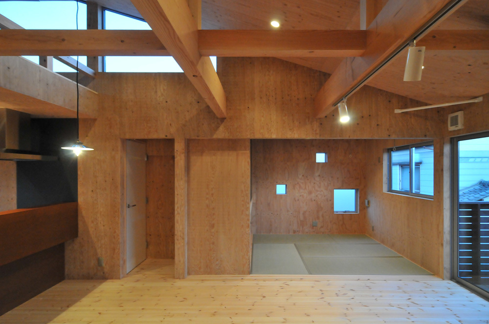 構造用合板仕上げのリビング 島田博一建築設計室のweekly Photo 栃木県 建築設計事務所