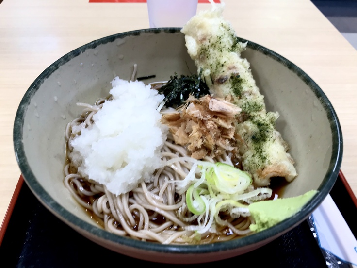 冷しおろし蕎麦+ちくわ天@箱根そば_c0212604_13332462.jpg
