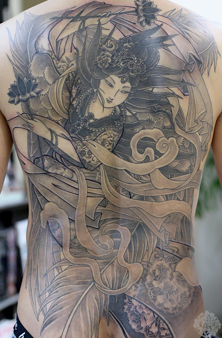 羽衣天女タトゥー 彩躯術三十六房 Chamber36tattoostudio 羽衣天女タトゥー 彩躯術三十六房 Chamber36tattoostudio