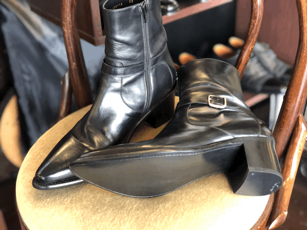 サンローラン ブーツ ジョニー オールソール修理 : 靴とバッグの修理店