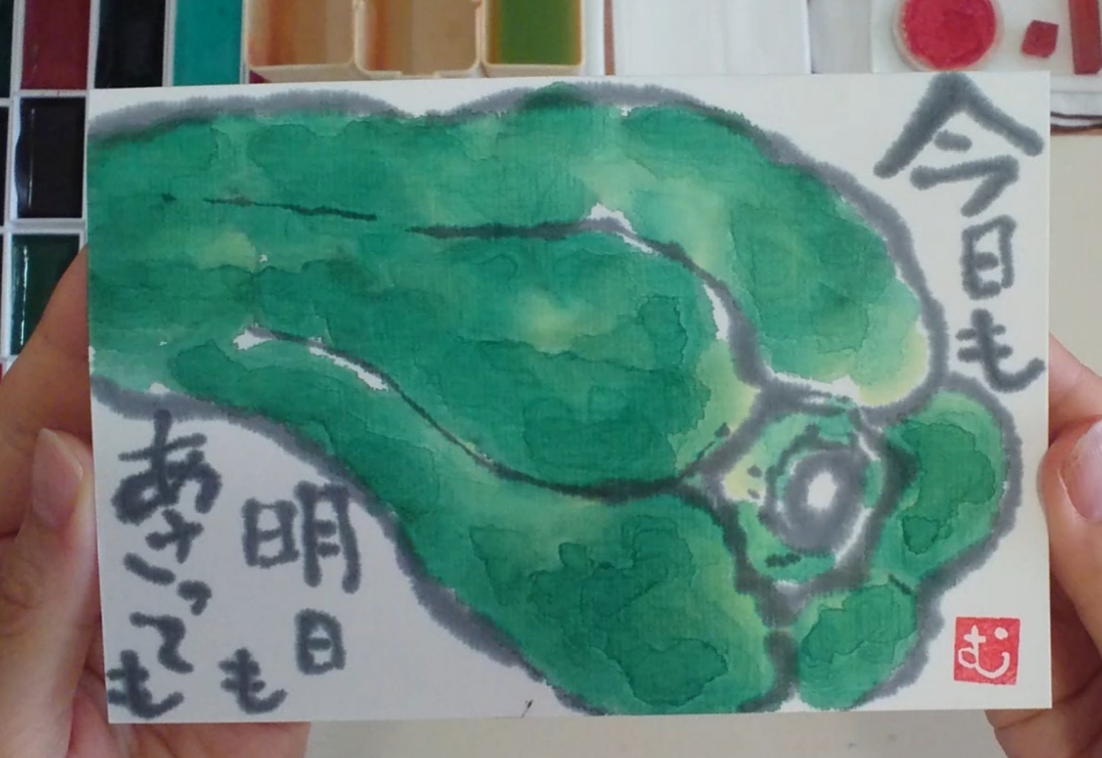 ピーマン 今日も明日も明後日も ムッチャンの絵手紙日記 ピーマン 今日も明日も明後日も ムッチャンの絵手紙日記