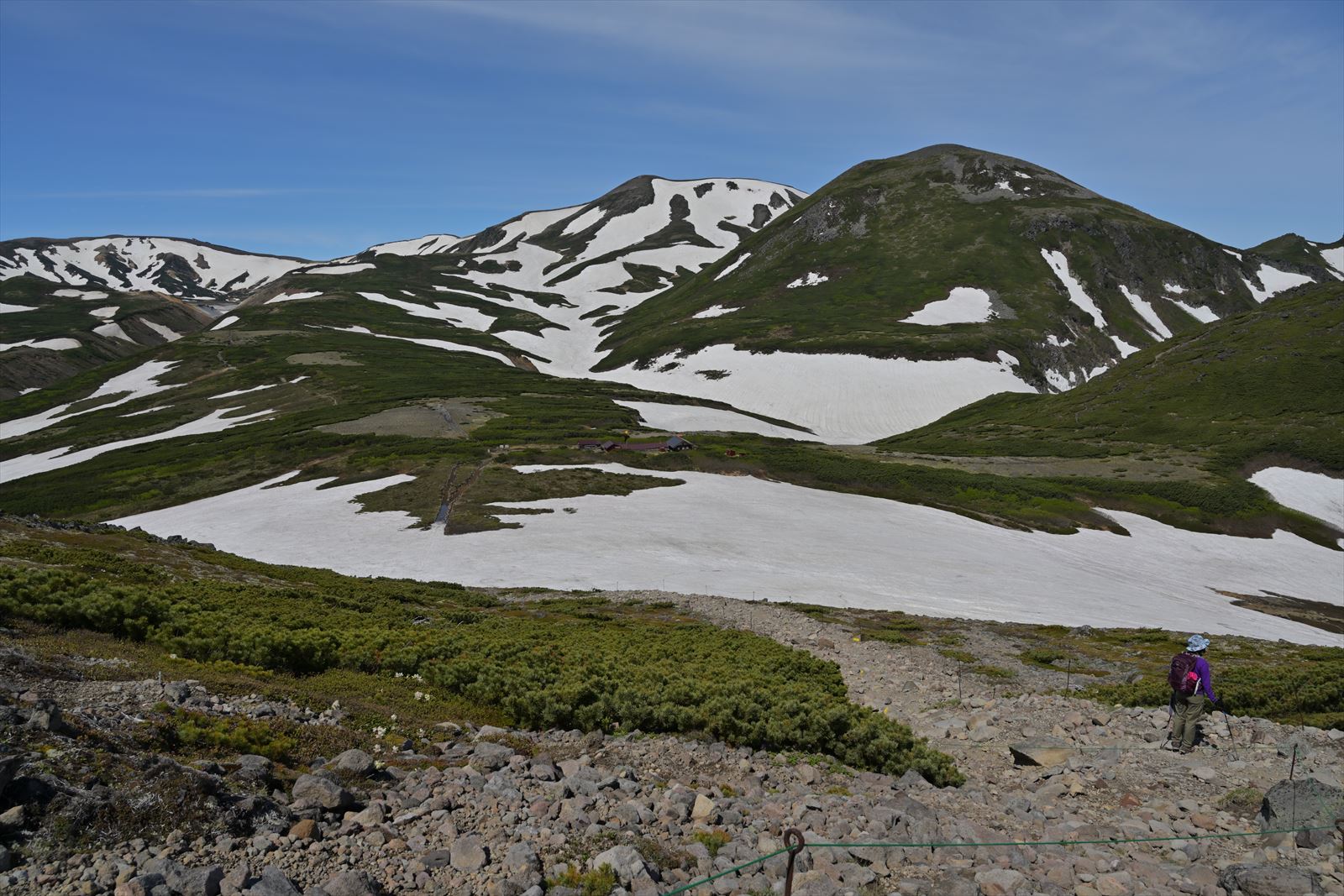 田辺三重松、【黒岳と桂月（大雪山）】、希少な画集より 田辺三重松、【黒岳と桂月（大雪山）】、希少な画集より