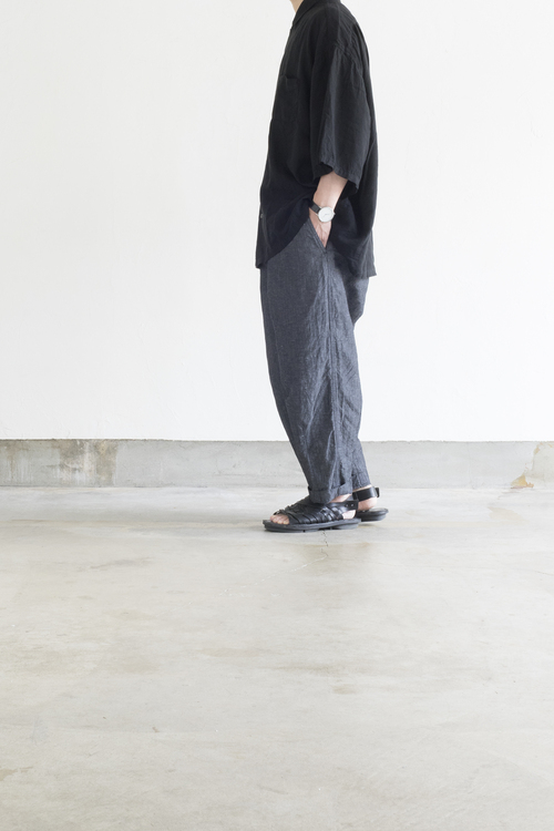 KAPITAL][キャピタル][ソフトリネン 開襟BIGシャツ][EK-1433SS][BLK]