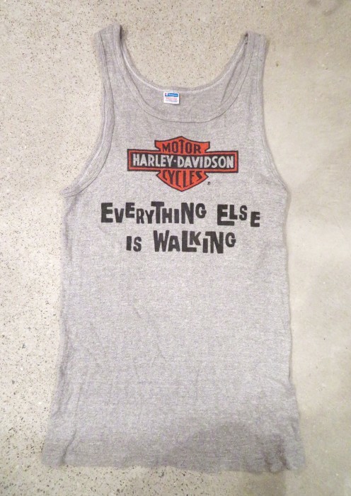 70's Champion HARLEY-DAVIDSON Tank Top 88% COTTON 染み込み