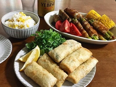 父の日のとうもろこしご飯と今朝のサンドイッチ_f0231189_18085660.jpg