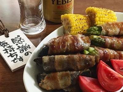 父の日のとうもろこしご飯と今朝のサンドイッチ_f0231189_18091924.jpg