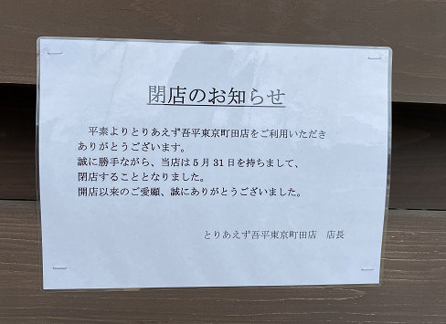 町田多摩境 とりあえず吾平 閉店 Chokoballcafe 町田多摩境 とりあえず吾平 閉店 Chokoballcafe
