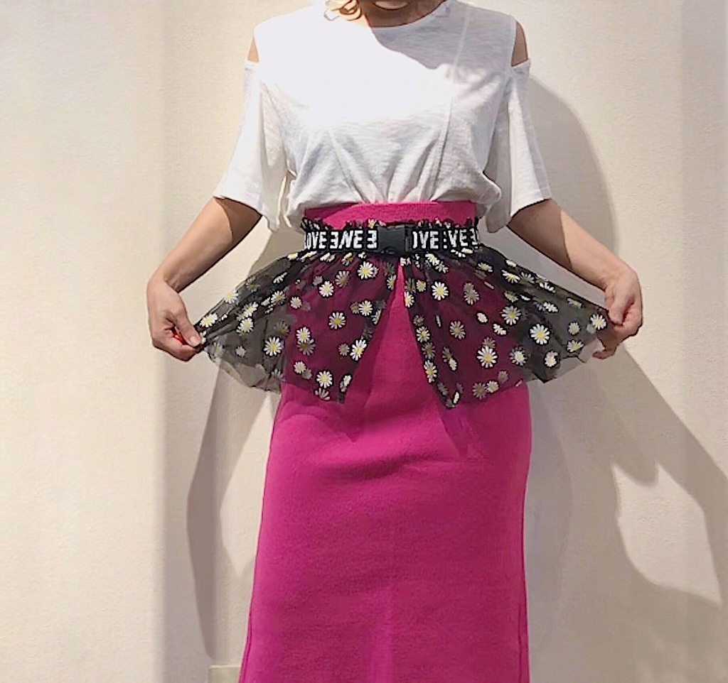 花柄チュールベルト コーデ 下北沢 きれいめ 大人のセレクトショップ マルアールのブログ 花柄チュールベルト コーデ 下北沢 きれいめ 大人のセレクトショップ マルアールのブログ
