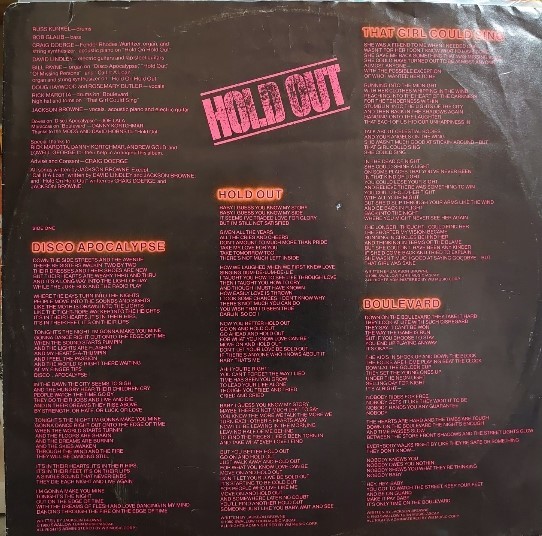 Jackson Browne その6 Hold Out : アナログレコード巡礼の旅
