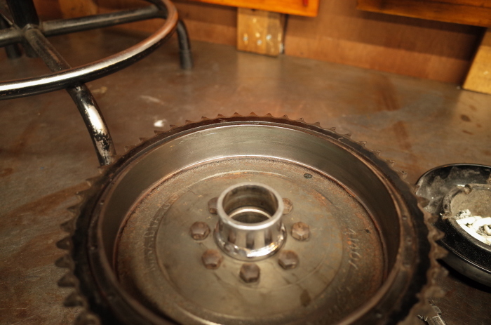 1972 XLH 1000 リアホイール（リム組み・ドラムブレーキ） : Vintage