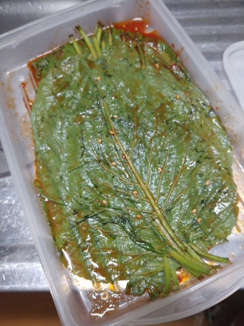 ごまの葉の醤油漬け_c0162773_19474110.jpg