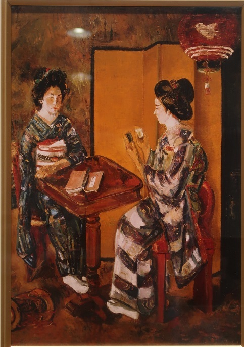 ☆上野山清貢☆　「やまめ」　水彩画　◇帝展特選・北海道新聞社文化賞◇ 上野山 清貢 『魚』 油彩画 - 北海道画廊