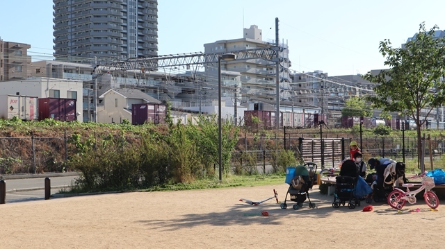 藤田八束の鉄道写真、東海道本線・神戸線を走る貨物列車の写真、JR西宮駅付近から写真_d0181492_16494380.jpg