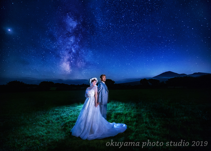 満天の星空の下 一生の思い出に残るウェディング撮影 写真のオクヤマ フォトギャラリー