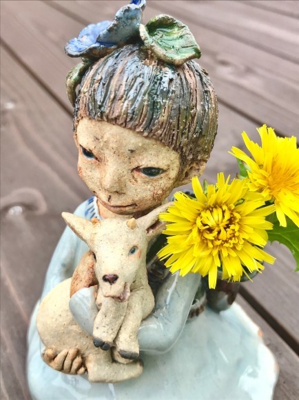 IRONIHOFU OLYMPIC 出品作品 渡邉貴子さんの子山羊と壺子_b0353974_13544053.jpg
