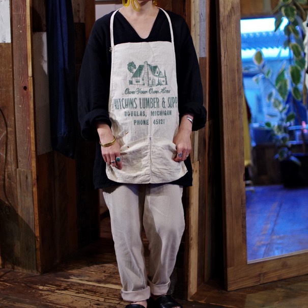 50s〜 染み込み ワークエプロン ビンテージ apron vintage