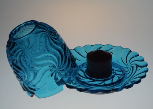 Baccarat Rosaces Multiples Blue Candle Holder_c0108595_23170237.jpeg
