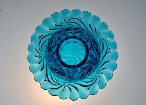 Baccarat Rosaces Multiples Blue Candle Holder_c0108595_23222882.jpeg