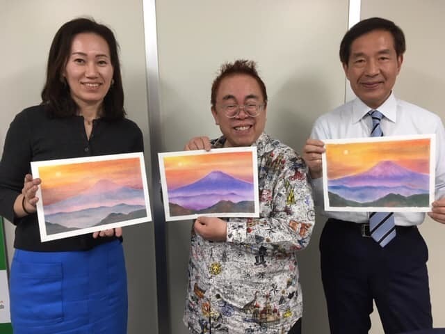 小田全宏先生との富士山を描く_f0071893_19193452.jpg