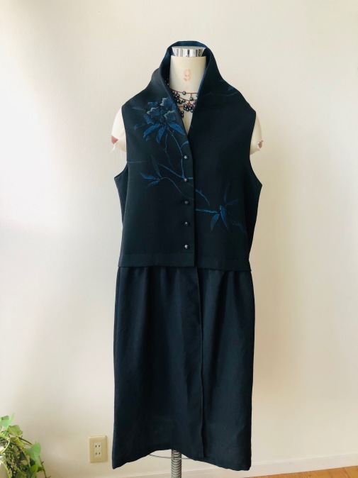 着物着物リメイク/羽織からロングジレ : harico couture 着物着物リメイク/羽織からロングジレ : harico couture