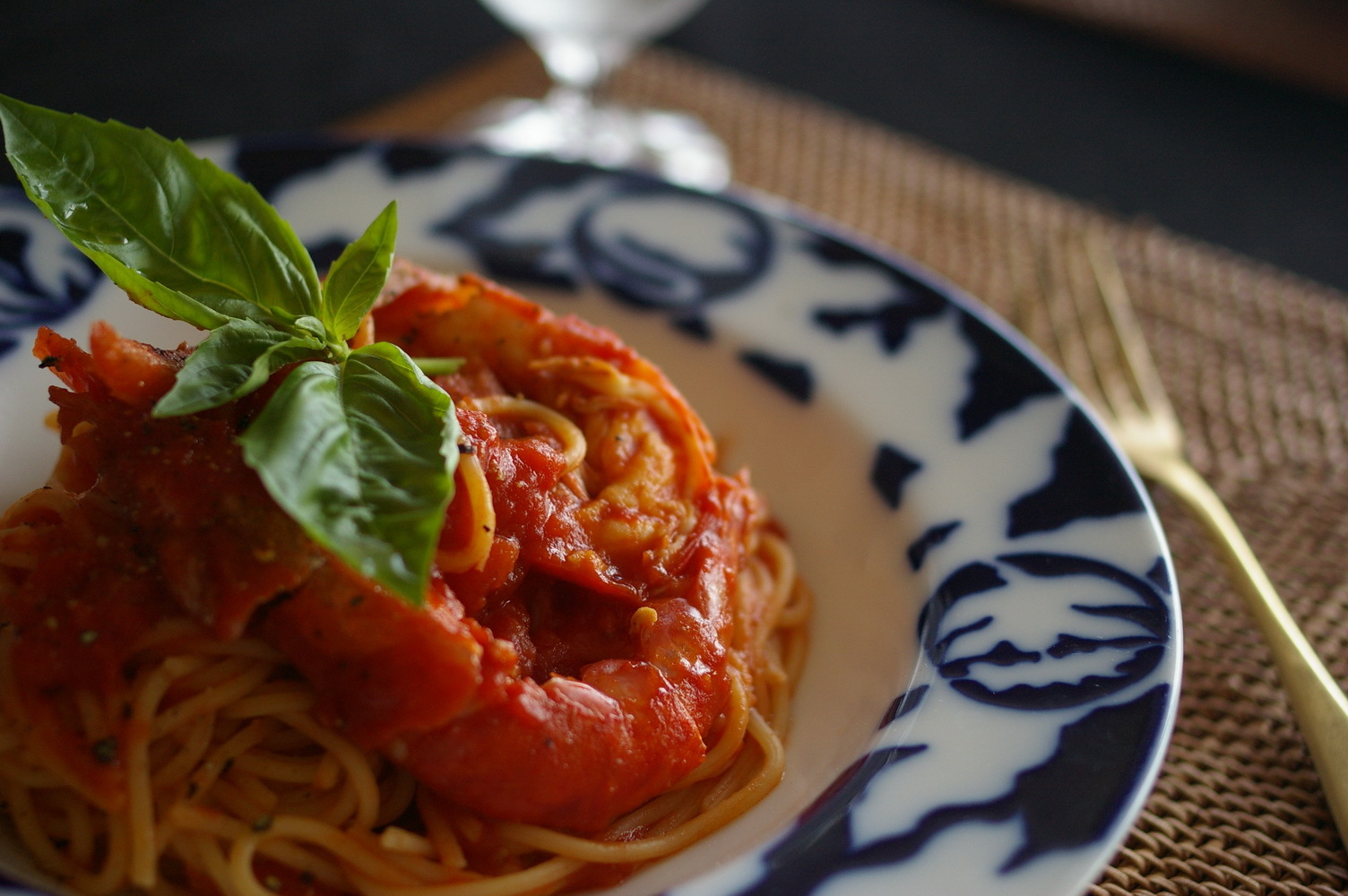 赤海老のトマトソースパスタ_d0327373_13350283.jpg