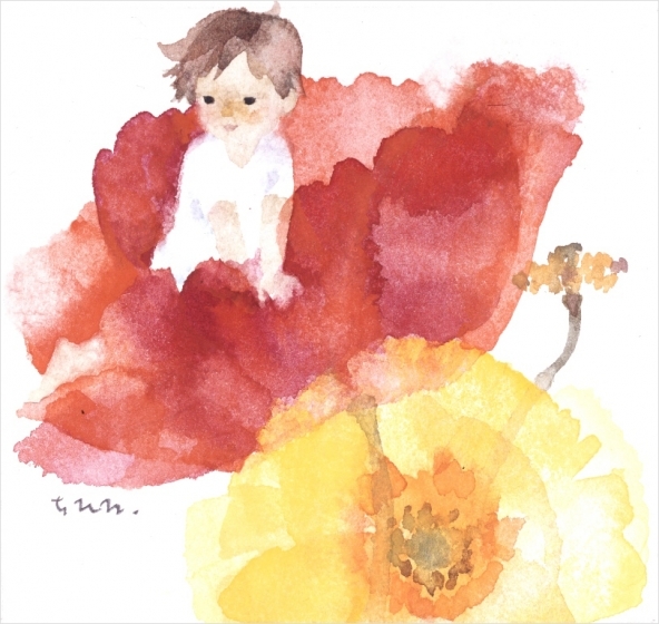 真作 いわさきちひろ ぶどうを持つ少女 リトグラフ 絵 真作 いわさきちひろ ぶどうを持つ少女 ちひろ美術館公認印 300