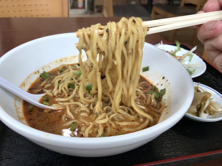 激辛坦々麺と辛味もやし@満福樓(八王子)_c0212604_12182336.jpg